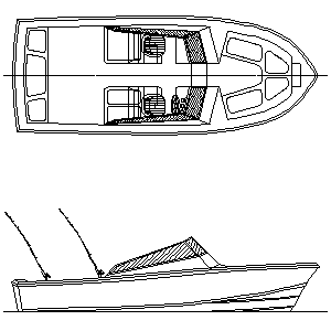 22ft Sport Fisherman drawing 3