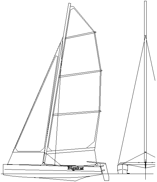 Bigakat 12 wooden catamaran