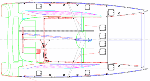 55ft Cat deck plan