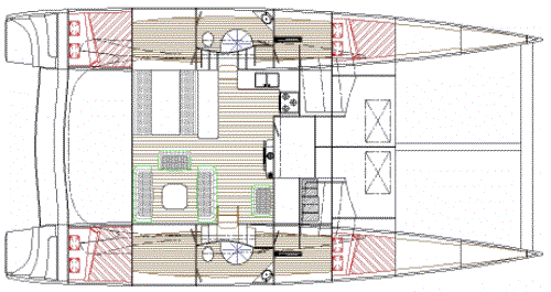 55ft Cat accommodation