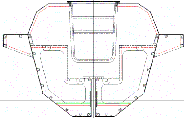 Sea3Pio section thru main hull