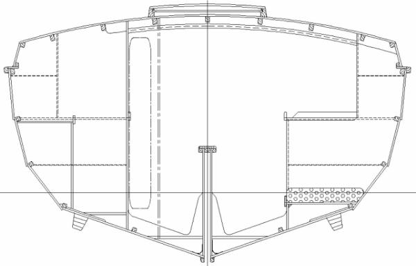 Cape Canso 23 hull section