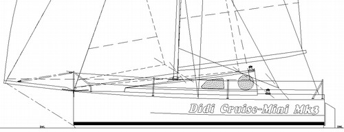 Didi Mini radius chine plywood Mini-Transat boat plans