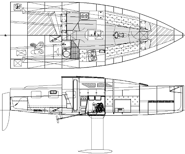 Didi 950 radius chine plywood Class 950 accommodation layout