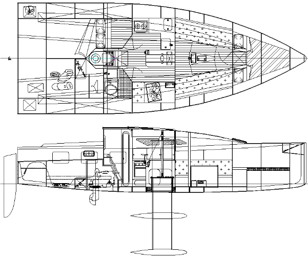 Didi 950 radius chine plywood Class 950 accommodation layout