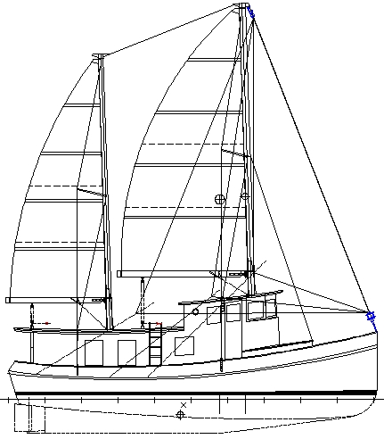 Echo 38 fibreglass or steel and aluminum cruising tug motor yacht