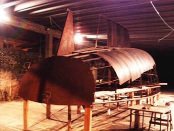 Hout Bay 33 radius chine steel boat plans for amateur boatbuilders