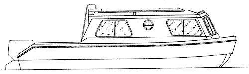 Silver Star 26 house boat side view