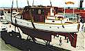 Ancilla II radius chine steel gaff schooner