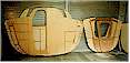 Bulkheads of Didi 38 radius chine plywood boat for amateur boatbuilders