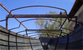 Pratique 35 kit for steel cruising sailboat - Deck Beams