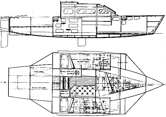 3-Fold 6 plywood trimaran by Dudley Dix Yacht Design